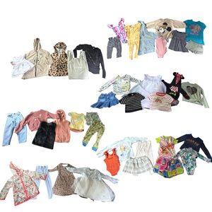 Toddler Girls Mega Bundle (40) | 12M–7Y | Play Clothes + Dresses + Sets